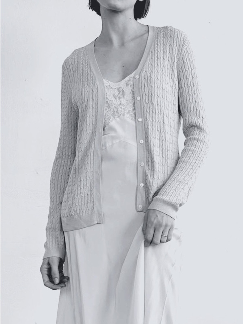 Brooks Brothers Button Up Cashmere Silk Cardigan